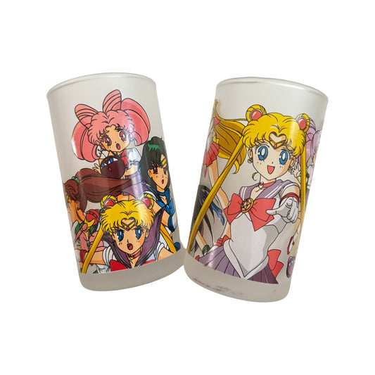 Vintage Sailor Moon Glass Set