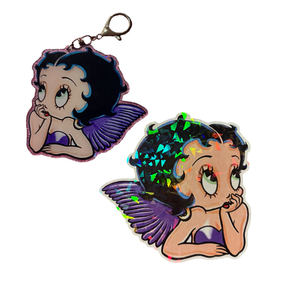 Boop Keychain & Jumbo Sticker Bundle