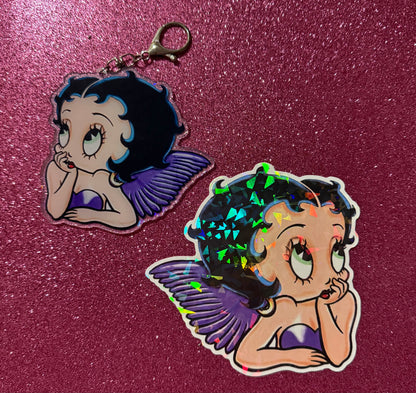 Boop Keychain & Jumbo Sticker Bundle