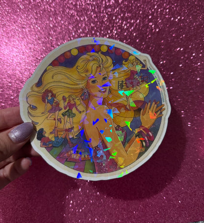 Retro Jumbo Barbie Sticker