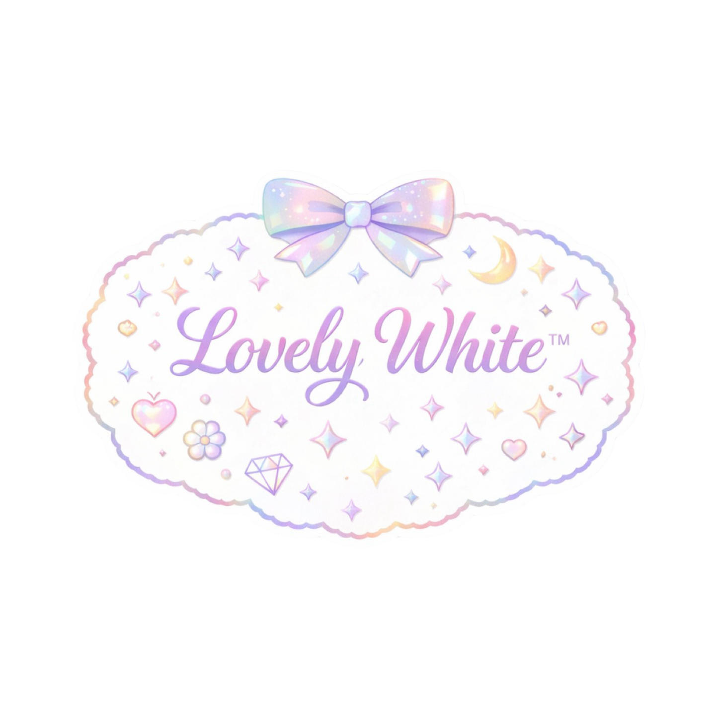 Holographic Sticker by Lovely white