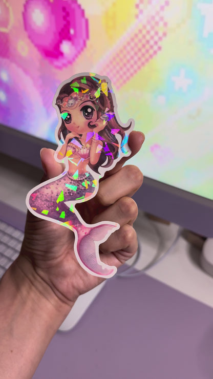 Pink Hana Mermaid Sticker